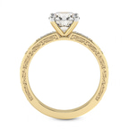 9ct Yellow Gold Antique Allure Vintage Lab Diamond Ring side right image one