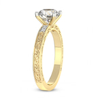 9ct Yellow Gold Antique Allure Vintage Lab Diamond Ring standing product image one