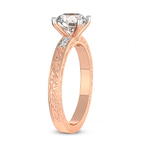 9ct Rose Gold Antique Allure Vintage Lab Diamond Ring standing product image one