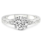 Platinum Antique Allure Vintage Lab Diamond Ring front image