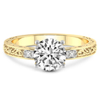 9ct Yellow Gold Antique Allure Vintage Lab Diamond Ring front image