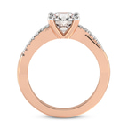 0.66 Ct Oval Cut Twisted Vine Lab Diamond Ring in 18kt Rose Gold right