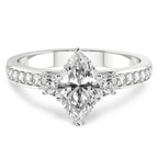2.92 ct. marquise Trilogy Three Stone Ring in platinum front image