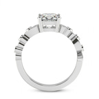 Platinum Catrina Cutwork Lab Diamond Ring side right image one