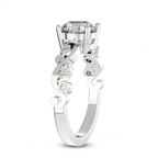 Platinum Catrina Cutwork Lab Diamond Ring standing product image one