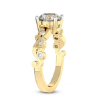 9ct Yellow Gold Catrina Cutwork Lab Diamond Ring standing product image one