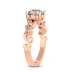 14kt Rose Gold Catrina Cutwork Lab Diamond Ring standing product image one