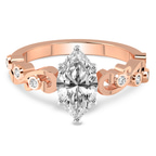 1.39 ct. marquise Catrina Cutwork Ring in 10kt rose gold front image