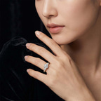 1.39 ct. marquise Tiara Three Stone Ring in 14kt yellow gold model image