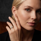 1.38 ct. emerald Vintage Willow Ring in 10kt rose gold model image