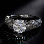 1.38 ct. emerald Vintage Willow Ring in 10kt rose gold color product image one