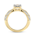 9ct Yellow Gold Vintage Willow Lab Diamond Ring side right image one