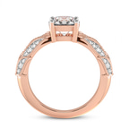 1.38 ct. emerald Vintage Willow Ring in 10kt rose gold side right image one