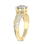 9ct Yellow Gold Vintage Willow Lab Diamond Ring standing product image one