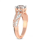 1.38 ct. emerald Vintage Willow Ring in 10kt rose gold standing product image one