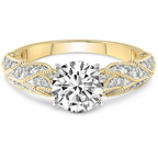 9ct Yellow Gold Vintage Willow Lab Diamond Ring front image