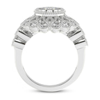 14kt White Gold Bloom Vintage Halo Lab Diamond Ring side right image one