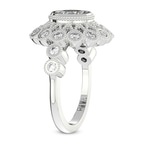14kt White Gold Bloom Vintage Halo Lab Diamond Ring standing product image one