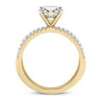 2.36 Ct Cushion Cut Dakota Criss Cross Lab Diamond Ring in 14kt Yellow Gold right