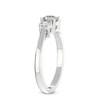 Platinum Intricacy Three stone Lab Diamond Ring standing product image one