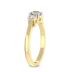 14kt Yellow Gold Intricacy Three stone Lab Diamond Ring standing product image one