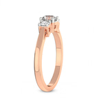 9ct Rose Gold Intricacy Three stone Lab Diamond Ring standing product image one