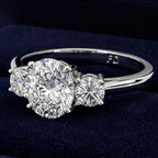 9ct White Gold Intricacy Three stone Lab Diamond Ring color product image two