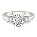 Platinum Intricacy Three stone Lab Diamond Ring front image