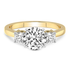 14kt Yellow Gold Intricacy Three stone Lab Diamond Ring front image