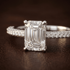 10kt White Gold Grace Micro pavé Eternity Lab Diamond Ring color product image one