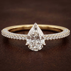 10kt White Gold Grace Micro pavé Eternity Lab Diamond Ring color product image two