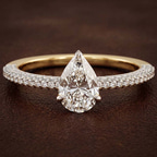 10kt Rose Gold Grace Micro pavé Eternity Lab Diamond Ring color product image two