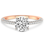 14kt Rose Gold Grace Micro pavé Eternity Lab Diamond Ring front image