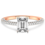 18ct Rose Gold Grace Micro pavé Eternity Lab Diamond Ring front image