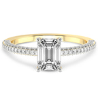 18ct Yellow Gold Grace Micro pavé Eternity Lab Diamond Ring front image