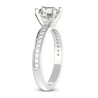 3.18 Ct Emerald Cut Charm Of Love Eternity Lab Diamond Ring in Platinum left