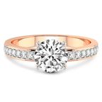 9ct Rose Gold Charm Of Love Eternity Lab Diamond Ring front image