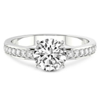Platinum Charm Of Love Eternity Lab Diamond Ring front image