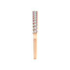 14kt Rose Gold Pear Cascade Lab Diamond Openable Bangle Bracelet (2 Ct. Tw.) left