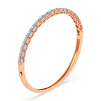 14kt Rose Gold Oval Serenity Lab Diamond Openable Bangle Bracelet (1 Ct. Tw.) right