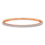 14kt Rose Gold Tear of Light Marquise Lab Diamond Openable Bangle Bracelet (3 Ct. Tw.) front image