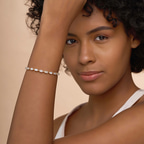 14kt Rose Gold Emerald & Oval Fusion Lab Diamond Openable Bangle Bracelet (1 Ct. Tw.) model