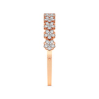 14kt Rose Gold Pear Petal Lab Diamond Openable Bangle Bracelet (1 Ct. Tw.) left