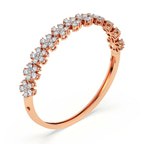 14kt Rose Gold Pear Petal Lab Diamond Openable Bangle Bracelet (1 Ct. Tw.) right
