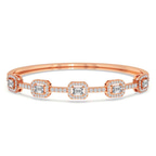 14kt Rose Gold Emerald Embrace Lab Diamond Openable Bangle Bracelet (4 Ct. Tw.) front image