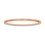 14ct Rose Gold Round Embrace Lab Diamond Openable Bangle Bracelet (1 Ct. Tw.) front image