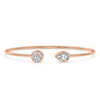 14kt Rose Gold Aurea Flexi Lab Diamond Bangle Bracelet (1 Ct. Tw.) front image