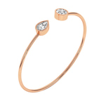 14kt Rose Gold Aurea Flexi Lab Diamond Bangle Bracelet (1 Ct. Tw.) right