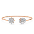14kt Rose Gold Liora Halo Flexi Lab Diamond Bangle Bracelet (1 Ct. Tw.) front image