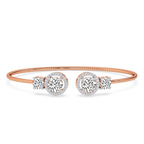 14ct Rose Gold Seren Halo Flexi Lab Diamond Bangle Bracelet (5 Ct. Tw.) front image